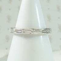 Elegant 1940's Baguette Platinum Eternity Band