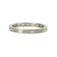 Vintage Platinum and Baguette Diamond Eternity Band