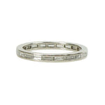 Vintage Platinum and Baguette Diamond Eternity Band