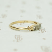 Step Up Vintage Two Tone Diamond Band