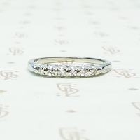 Sweet Six Stone White Gold & Diamond Band