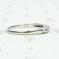 Sweet Six Stone White Gold & Diamond Band, side view