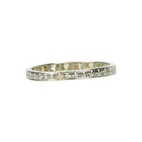 Vintage 1920's White Gold Diamond Band