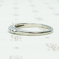 Sweet Six Stone White Gold & Diamond Band, side view