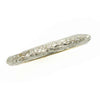Deeply Engraved Forget me not Wedding Band in Platinum on 18k yellow gold
