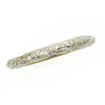 Deeply Engraved Forget me not Wedding Band in Platinum on 18k yellow gold