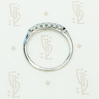 Sweet Six Stone White Gold & Diamond Band, top view
