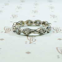 Unique Vintage Platinum and Diamond Eternity Band