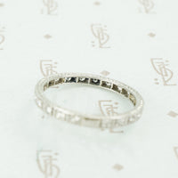 platinum diamond set eternity band
