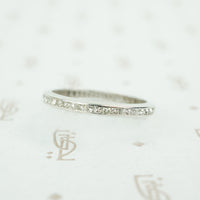 size 7.5 chanel set diamond eternity band in platinum
