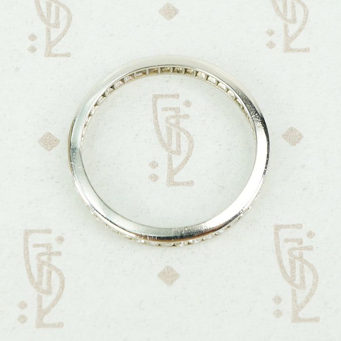 size 7.5 chanel set diamond eternity band in platinum