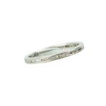 baguette and round diamond thin platinum eternity band 1930's