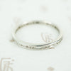 baguette and round diamond thin platinum eternity band 1930's