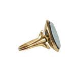Graceful Antique Rose Gold Banded Agate Ring