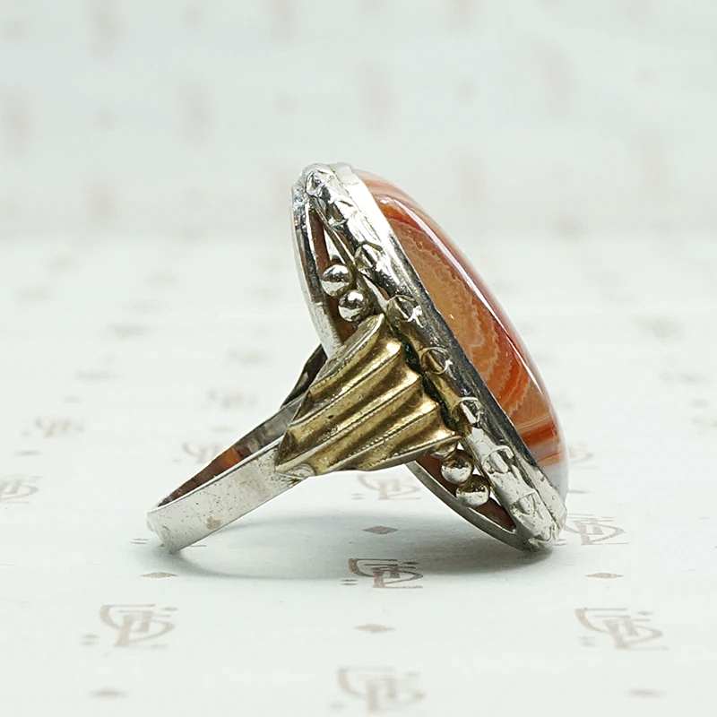 Gorgeous Banded Agate Otsby & Barton Ring