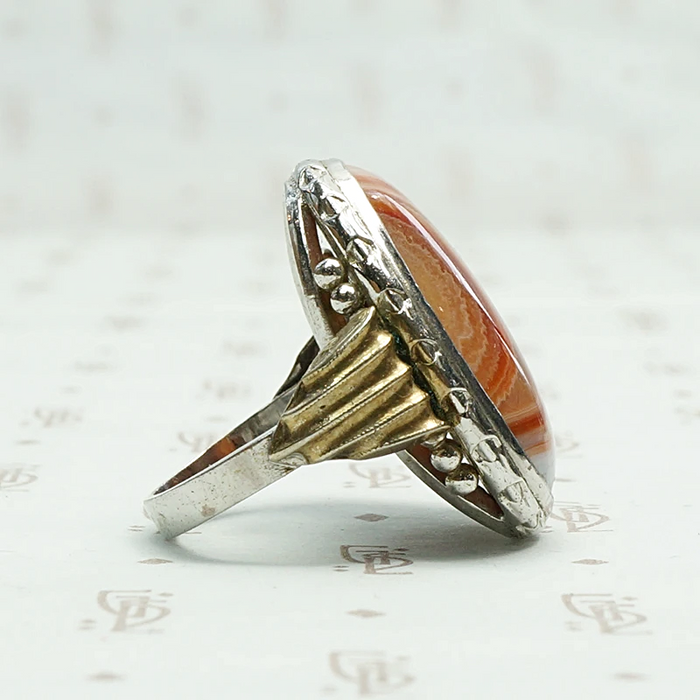 Gorgeous Banded Agate Otsby & Barton Ring