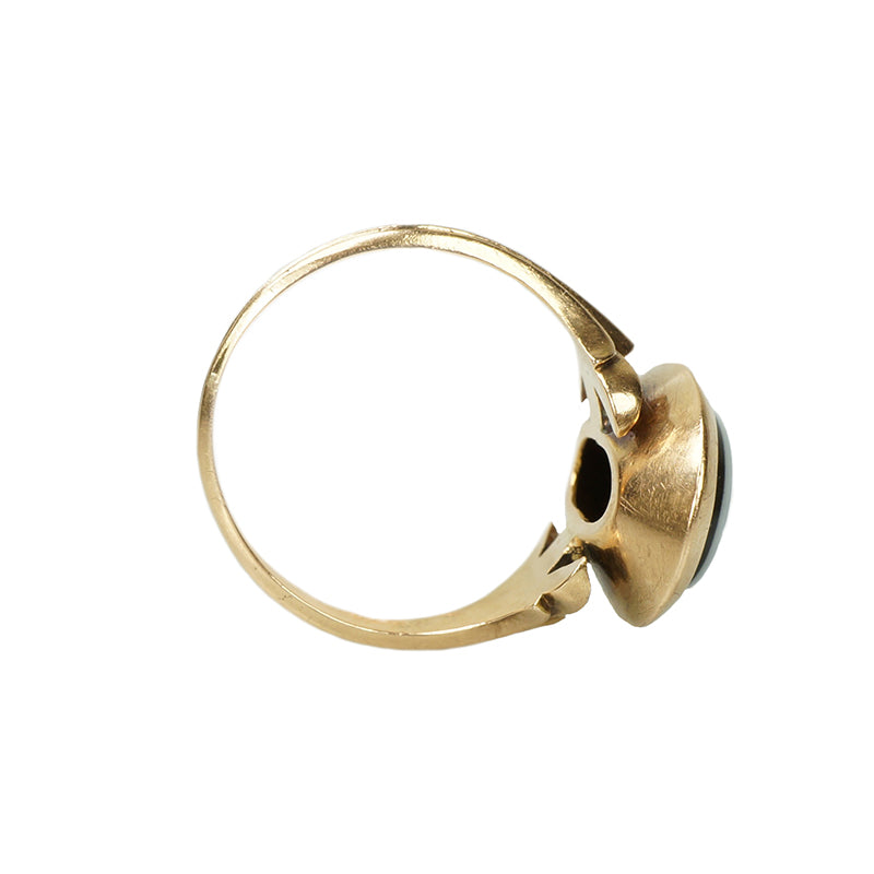 Graceful Antique Rose Gold Banded Agate Ring