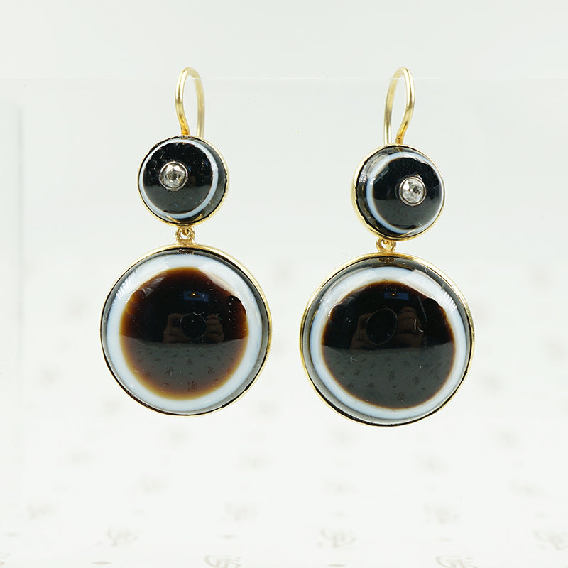 banded agate earrings