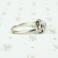 Unique Vintage Pavé Diamond Platinum Ring