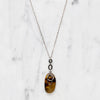 Dramatic Tigers Eye Drop Necklace by Brin