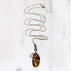 Dramatic Tigers Eye Drop Necklace by Brin
