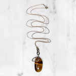 Dramatic Tigers Eye Drop Necklace by Brin
