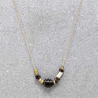 Mixed Metal & Coconut Bead Necklace by Brin