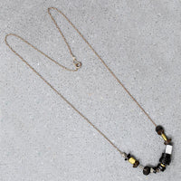 Coconut Silver & Brass Bead Necklace by Brin