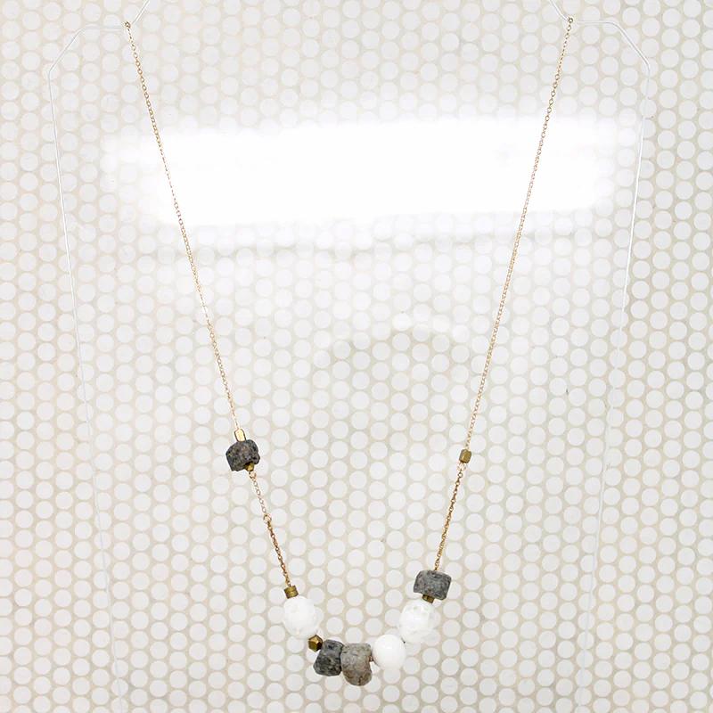 Unusual Glass & Stone Artisan Necklace by Brin