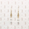 Golden Brass & Glittering Crystal Earrings by Brin