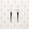 Silver Ring & Black Dangle Earrings by Brin