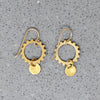Industrial Vintage Brass Earrings by Brin