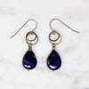 Inky Blue Lapis & Silver Ring Earrings by Brin