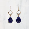 Inky Blue Lapis & Silver Ring Earrings by Brin