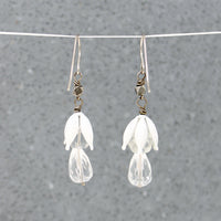 Sparkling Crystal in Floral Cap Earrings by Brin