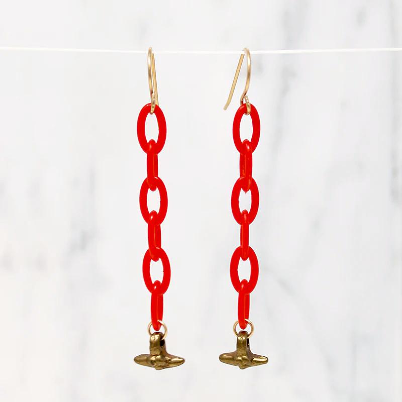Saucy Nautical Artisan Earrings by Brin