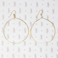 Artisan Gold Filled Hammered Hoops by Brin