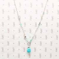 Sky Blue Turquoise Necklace by Brin
