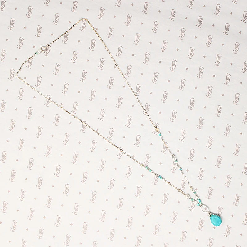 Sky Blue Turquoise Necklace by Brin