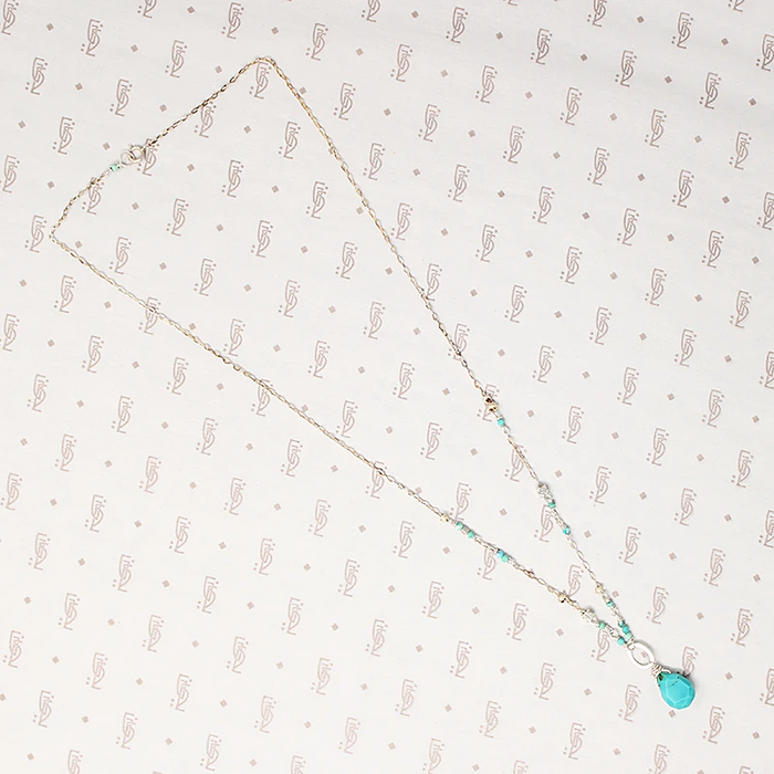 Sky Blue Turquoise Necklace by Brin