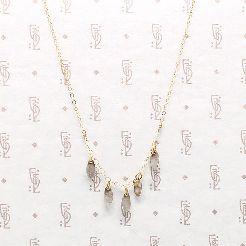 Two Tone Petal Festoon Necklace by Brin