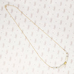 Cloudy Day Glass & Brass Bead Necklace by Brin