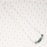 Rough Hewn Turquoise & Silver Necklace by Brin