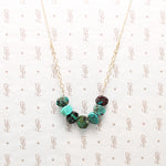 Turquoise Slabs & Gold Filled Chain Necklace by Brin