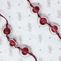 Fabulous Blood Red Peking Glass Bead Necklace 