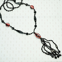 Bold & Graphic Millifiori Bead Sautoir Necklace