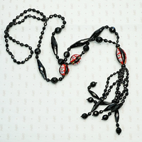 Bold & Graphic Millifiori Bead Sautoir Necklace
