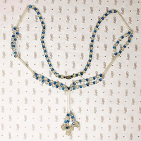 Sweet Blue & White Bead Sautoir Necklace