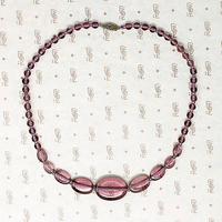 Purple Art Deco Glass Bead Choker