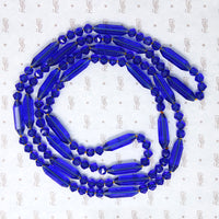 Exquisite Bright Blue Bead Flapper Necklace